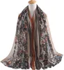 Sjaals herfst vrouwen 2023 viscose streep sjaal bufanda mujer musulman nek bloemen moslim hijab vrouwelijke sjaals en wraps cape femme