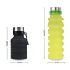 100pcs 550ML Portable Silicone Water Bottle Retractable Folding Coffee Outdoor Travel Drinking Collapsible Sport Drink Kettle