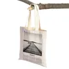 Shopping Bags Landscape Spaper Sydney Coconut Tree City Black White Print Shopper Bag Handbag Fashion Casual Women Shoulder