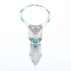 Подвесные ожерелья прибытие богемийские кисточки крупные геометрические моделируемые голубые мраморные гипербола Модные украшения для женщин