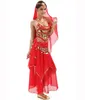 Stage Wear 4pcs/Set Gypsy Dance Costume Adult Women Belly Tribal Bollywood Performances Bellydance