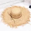 Szerokie grzbiet kapelusze kobiety swobodne raflia słomy kapelusz świąteczny plaż