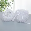 Gift Wrap Wedding Ring Pillow Cushion Lace Jewelry Box Romantic Heart-shape Case Rings Holder For European Supplier