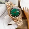 Herenhorloge Automatische beweging Alle roestvrijstalen horloge Waterdichte diamant bezaaid pols horloge 41 mm