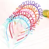 Hårtillbehör CandyGirl Birthday Headbands Kids Women Plastic Headwear Candy Colored Headboard Children Hairband Headpieces