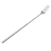 Dinnerware Sets Long Cutlery Forks Silver Dinner Fruit Dessert Stainless Steel Bbq Extendable Kitchen Accessories