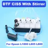 Ink Refill Kits DTF CISS Shake For L1800 L800 L805 White Tank With Stirrer Mixer Printer BIS Continuous Supply System