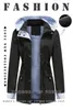 Women's Trench Coats Autumn Winter Detachable Hood Windbreaker Women Cross Border Plus Size Ladies Jacket