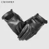 CARANFIER Herren Echte Leder Handschuhe Männlichen Atmungsaktive Ziegenleder Dünne Frühling Sommer Herbst Fahren Anti-skid Fäustlinge Männer Gloves1963