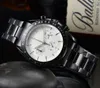 Aaa Master Design Quartz Movement Men's Watch Fashion Fashion 40mm Dial 316 Strapa de aço dobrável fivela de vidro Business Watch Watch