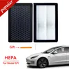 Novo filtro de ar 2pcs para Tesla Modelo 3 Modelo Y 2022 HEPA ativado Filtro de ar condicionado de ar condicionado de ar condicionado Substituição do elemento de filtro