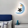 Wandlampen LED-Lampe Moderne Cartoon-Kinder-Kind-Schlafzimmer-Beleuchtung Kreative Wandlampen Netter Mond-Stern-Raketen-Nachttisch-Innendekor-Lichter