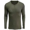 Men's Sweaters Knitted Bottoming Shirt Men V-neck Long-sleeved Qwe9958