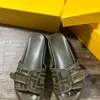 Fashion Women Men Sandal Slippers Designer Lady Gentlemen Colorful Canvas Letter Anatomic Leather Slide 6 Style Model Slides 35-45 with Bubble Wrap Box