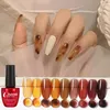 Nail Gel Soak Off Semi Permanent Tortoiseshell Effect Liquid Caramel DIY Manicure Polish Coat Top