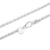 Kedjor Classic 925 Sterling Silver 16/18 20 22 24 tum 3mm rep halsband kvinnors mode bröllop utsökta smycken