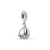 925 Sterling Silver Pandora Charm Ocean Series Style Glazed Bead Bead Pearl Pendant Is Suitable for DIY Lady Bracelet Jewelry Fashion Accessories Production