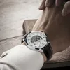 Наручительные часы арабский цифра унисекс Horloge Silver Mesh Watch. Скелетный набор лица японского движения Montre de Luxe Homme Мусульманские наручные часы