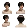 Bob Wig with Bang 100 ٪ Human Hair 10 ins يمكن أن يكون مصبوغة olor natural olor مصبوغ بسهولة.