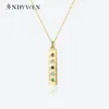 ANDYWEN 925 Sterling Silver Gold Long Square Arcobaleno Ciondolo CZ Collana girocollo Inverno 2022 Donna Rock Punk Fine Jewelry Gift