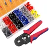 Tang Cold Pressing Pliers HCS8 64A Four Jaw Ratchet Cable Crimper Electrical Ferrule Wire Terminal Plier Crimping Tool Square set