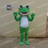 Christmas Green Frog Mascot Costume Cartoon Character Time Terno de Halloween Tamanho da festa de aniversário Festival de carnaval ao ar livre Festival Fencho