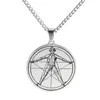 Pendanthalsband Vitruvian Man Halsband Salomons Wisdom Key Pentagram Titanium Steel Retro Style Accessory