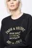 Zadig Voltaire Designer Felpa New Women Classic Pullover Jumper White Letter Silver Embroidery Maglione alla moda in puro cotone ricamato