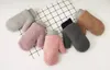 Fingerless Gloves Winter Women Mittens Hanging Neck Solid Soft Thicken Warm Plus Teddy Full Finger