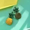 Broschen ZOSHI Niedliche Obst-Ananas-Brosche für Damen, Lucury-Strass-Brosche, vergoldet, eleganter Damenschmuck