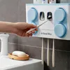 Организация хранения ванной комнаты на стенах с пылезащитной зубной щеткой дозатором для волос сухие стойчные аксессуары с чашками припасы