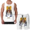 Men's Tracksuits Summer Casual Funny Print Men Tank Tops Women Labyrinth (5) Board Beach Shorts Sets Fitness Sleeveless Vest