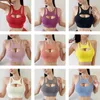 Sexig kvinnors sportbh toppkvinnor tätt elastisk gymsport yoga bras brvalette skörd topp bröstkudde borttagbar 13 färger