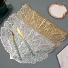 TAFELMATS 6PCS/LOT Bladpatroon Placemat Coffee PVC Home Party Decoratie Wasbaar drankjes Coasters pad Keuken Decor CD011