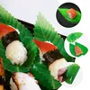 Juegos de vajilla 200 piezas Hojas hawaianas Platos japoneses Sashimi Plato Sushi Decoraciones Bento Box