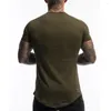 T-shirt da uomo Abbigliamento da palestra Camicia a maniche corte da uomo Estate Fitness Bodybuilding T-shirt attillata T-shirt da allenamento maschile Top Abbigliamento casual con stampa