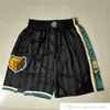 Memphis''Grizzlies''men Retro Baloncesto Shorts bolsillo Talla S-2XL