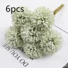 Fleurs décoratives Boule Saint Valentin Hortensia Plantes De Noël Maison 6pcs Mariage Pissenlit Voiture DIY Faux Décorations Soie Bouquet Artificiel