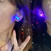 Brincos de garanhão iluminam LED bling coreano de flash zircon ouvido os acessórios para mulheres presentes