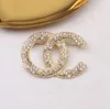 20style Fashion Luxury Brand Brooches 18K Gold Plated Inlay Crystal Rhinestone Jewelry Brooch Women Charm Clothing Pin Marry Christmas Party Gift Accessoriey