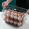 Storage Bottles 16 Grids Transparent Egg Box Tray Containers Kitchen Refrigerator Organizer Eggs Dispenser Fresh Preservation