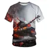 Męskie koszule Teme World of Tanks 3D Drukuj damskie i koszulki streetwearu o krótkim rękawie koszulka unisex ponadwymiarowe 6xl tops tee