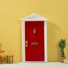 Mini Wooden Door 1:12 Dollhouse Miniature Wooden Door Fairy Door for Fairy Tale Education Learning Toy 1224295