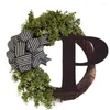 Decorative Flowers 26 English Letters Front Door Wreath Art Crafts Party Decoration Accessory