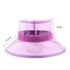 Berets Ladies Waterproof PVC Rain Hat For Women Designer Transparent Bucket UV Protection Clear Sun Caps Novelty Fishing Hats