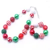 Necklace Earrings Set MHS.SUN Baby Girls Christmas Chunky Beads Bracelets Fashion Children Kids Festival Gifts