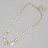 Chaînes bohême perles de perles d'eau douce naturelles Miyuki étoile puce en argile polymère derniers bijoux de mode à la main femme collier
