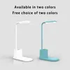 Table Lamps USB LED Eye Protection Lamp Pen Holder Phone Stand Desktop Light Wireless Charger Touch Switch Dormitory Blue