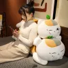 Japan Anime Cat Plush Toy Giant Soft Cartoon Kitten Doll Lång kudde för flickvän Presentdekoration 49 tum 125 cm