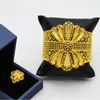 Бангл арабский роскошный золотой кольцо для женщин для женщин бесплатный размер пустого цветочные свадебные браслеты мусульманские этнические